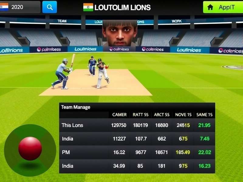 Loutolim Lions gameplay screenshot showing cricket action